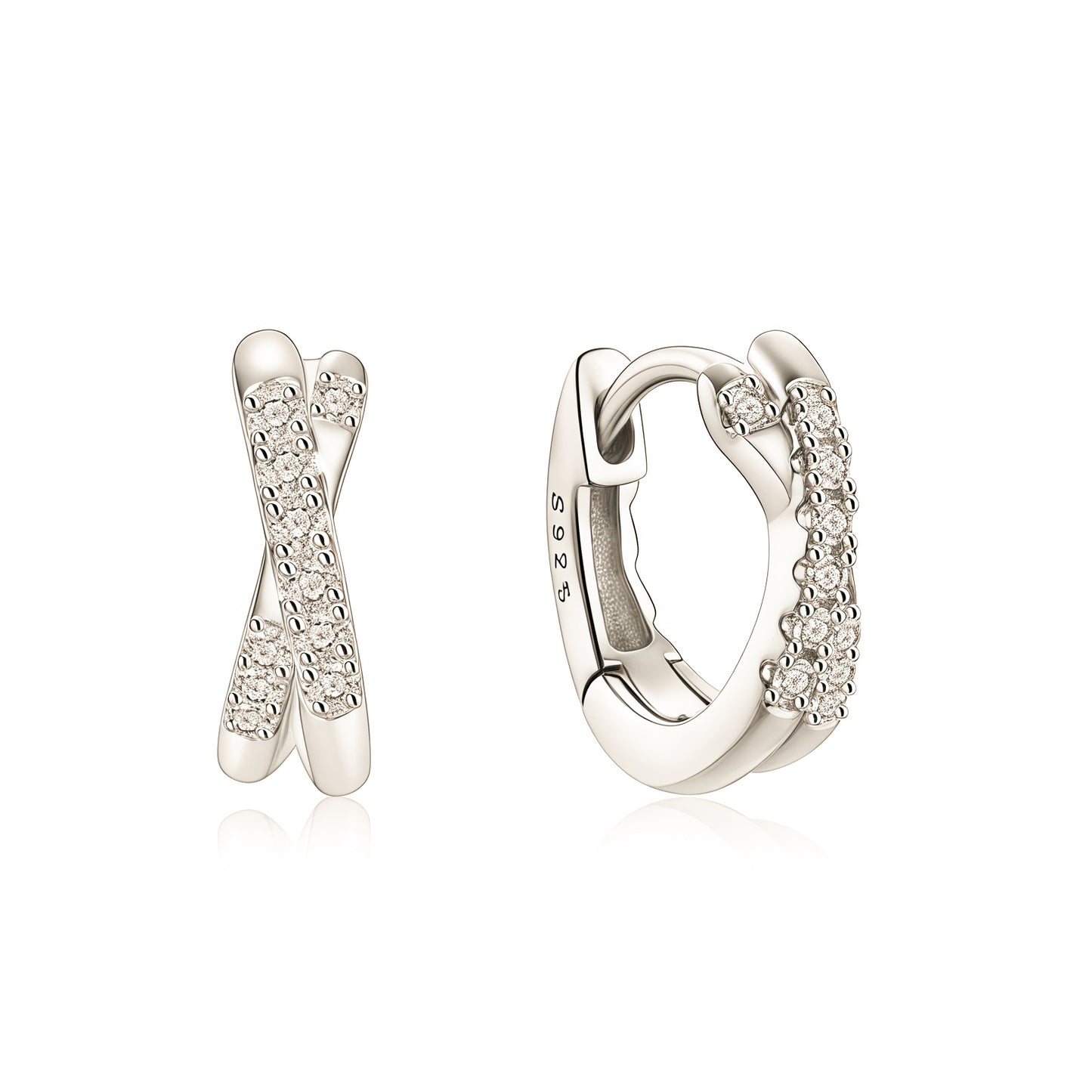 Elegant Duo Huggie Hoop Earrings
