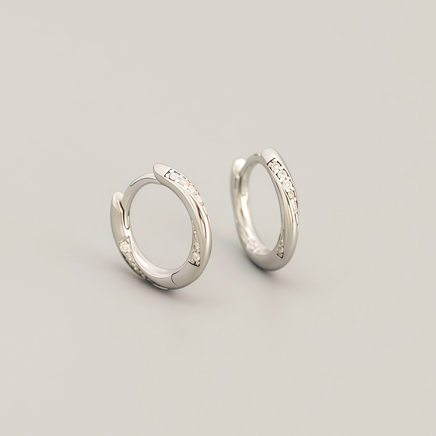Dazzling Diamond Huggie Hoop Earrings