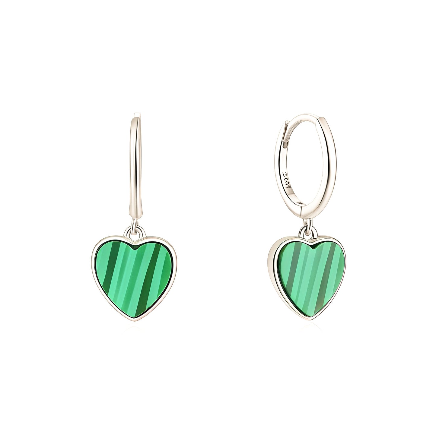 Elegant Heart Charm Hoop Earrings