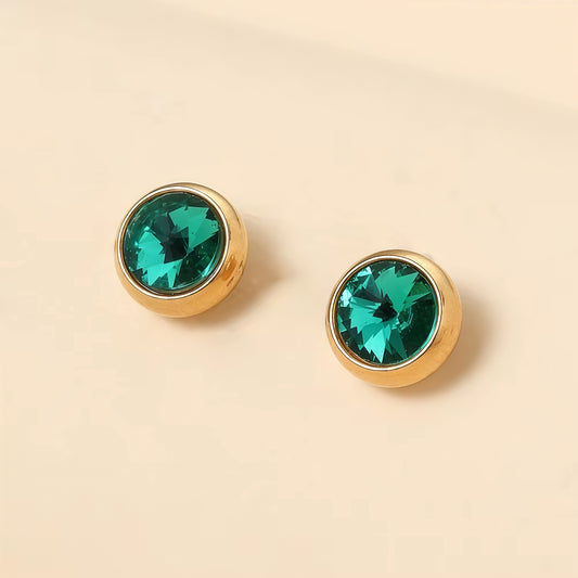 Ruby Red or Round Emerald in Rose Gold