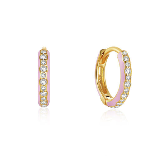 Diamond Huggie Hoop Earrings