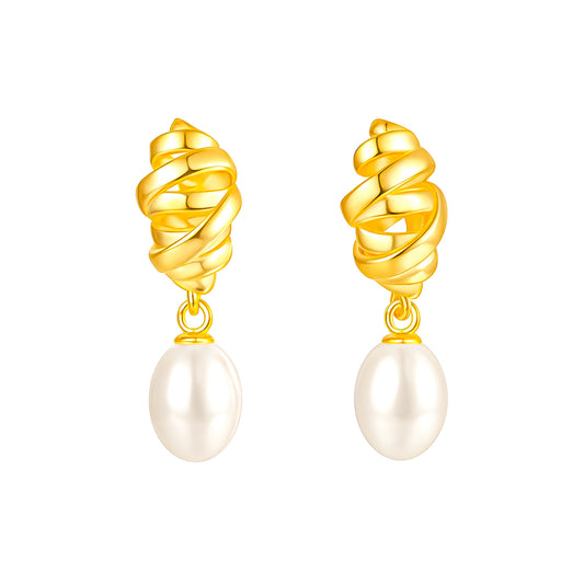 Knot Pearl Drop Earrings - A Timeless Gift for Mum